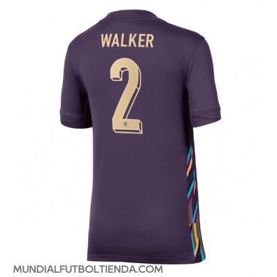 Camiseta Inglaterra Kyle Walker #2 Segunda Equipación Replica Eurocopa 2024 para mujer mangas cortas Camiseta Inglaterra Kyle Walker #2 Segunda Equipación Replica Eurocopa 2024 para mujer mangas cortas